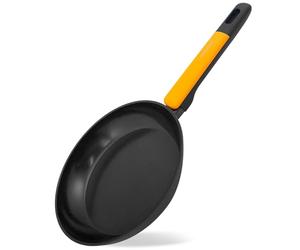 Fackelmann Soft Frying Pan 28 cm, Forged Aluminum, Greblon Ceramic Coating PFA Free, Suitable for Induction, Vitro, Gas and Oven, Soft Handle with Heat Resistant Silicone, 1 pc.