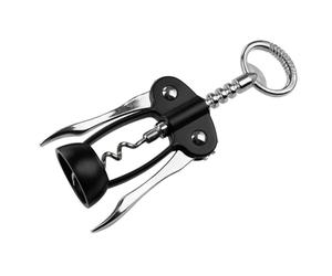 Fackelmann Specter 49761 Lever Corkscrew, Wine Bottle Opener, Bottle Opener, Matte Black, Plastic, Steel, 16.5 x 5.5 cm