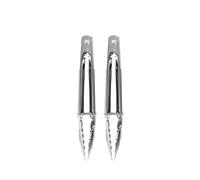 FACKELMANN Stainless Steel Kitchen Tongs, Set of 2 with Locking Function, Utensil for Serving Buffet Food Salad Ice or BBQ, 18cm, Silver