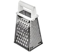 Fackelmann Stainless Steel/Plastic Pyramid Grater, Silver/White, 8.8 x 4.5-Inch