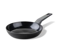 Fackelmann Statement ⌀20cm Frying Pan, Recycled Aluminium, Non-Stick, Grey | PFAS Free Ceramic Coating, Honeycomb Base Structure, Comfort Grip Handle, All Stoves Including Induction, 35.5x20x4cm