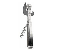 Fackelmann Traditional Stab Can Opener & Corkscrew, Waiter Bartending Piercer Tool, Bottle Cap Remover, Heavy Duty Stainless Steel, Side Cut Vintage Tin Opener, 13.5cm