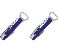 Fackelmann Waiter's Corkscrew with Cutter and Knife, Steel (Pack of 2)