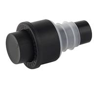 Fackelmann Wine Bottle Stopper with Vacuum Pump of Silicone, Black/Transparent, 2.5-Inch