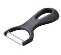 Fackelmann Y-Peeler, Ergonomic & Lightweight Handle, Stainless Steel | Suitable for Fruit & Vegetables of All Types, 2x13.5x6.1cm, Black