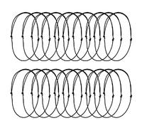 FackLOxc 10 Pack Black Leathers Cords Adjustable Knots Sliding Knot Necklace Rope Jewelry Making Supplies Necklace Cords For DIY Jewelry Making Supplies