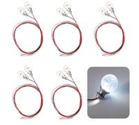 FackLOxc 10PCS Miniature LED Model Light Bulbs for Doll House Accessories Scene Setting Arrangement 1/75 / 100/150 Scale Miniature Light Bulbs