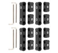 FackLOxc 12Pcs Engine Bay Planner Set 4 Hole Long & Opening Short Aluminum Wire Separators for Car Motorbike Scintillation Outlets Engine Scintillation Outlet Cable Planner