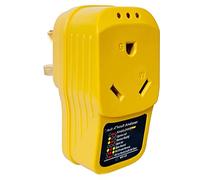 FackLOxc 30-Amp Male to Female Protector Adapter Circuit with LED Light for Travel Trailers Adapter Reducer Plug Generator for Truck Locking Female Extension Cord