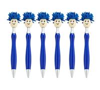 FackLOxc 6pcs 1.0mm Mop Head Pen Retractable Ballpoint with Plush Hair Smooth Writing School Supplies for Teacher