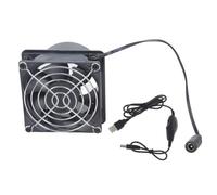 FackLOxc 80mm ABS Ducted Blower Fan with USB Speed Controller 8cm Pipe Compatibility for Greenhouse Pet House Craft Rooms Ball Bearing Exhaust Blower