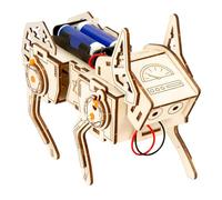 FackLOxc Childrens Science Project Activity Robot Dog Model Construct a Programmable Four Legged Robot Dog From Wood Components Robotic Quadruped