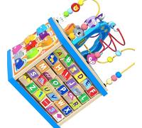 FackLOxc Colorful Bead Maze Toy for Small Children to Hand Eye Coordination and Shape Recognition Constructed From Strong ABS Travel Toy for Infants