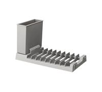 FackLOxc Compact Dring Rack Kitchen Countertop Organizers Easy to Clean with Adjustable Feet for Stability Home Use Utensil Holder