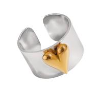 FackLOxc Elegant Heart Shaped Open Rings Contemporary Heart Open Rings In Multicolor Designs For Everyday Wear Gatherings Sturdy