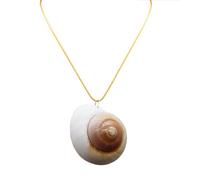 FackLOxc Eye Catching Glowing Shells Necklace Pendant Charm with Soft Rope Chain for Distinctive Statement Outdoor Event Beach Accessory