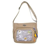 FackLOxc Fashionable Ita Bag Crossbody Cute Pin Display Messengers Shoulder Great for Travel School and Work Ita