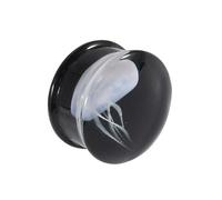 FackLOxc Fashionable Jellyfish Shape Ear Expanders Glass Texture Ear Stretcher Suitable for Safe and Trendy Body Modification Trendy Piercing Jewelry