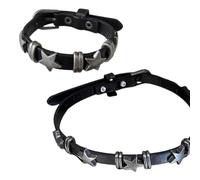 FackLOxc Five-pointed Star Aesthetic Bracelet Leathers O Clavicle Chain Women Leisure Neck Chain Jewelry Birthday