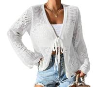 FackLOxc Hollow Out Design Swim Cover Up Women Soft Acrylic Texture Swimwears Suitable for Beach and Poolsides Thin Swim