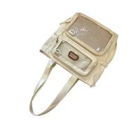 FackLOxc Japanese School Girl Teenage Itabag Large Capacity Clear Window Shoulder Bag Anime Pin Display Crossbody Bag Handbag Campus Girls Fashion Handbag