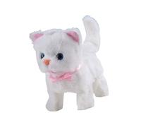 FackLOxc Life Like Electronic Pet Cats Toy with Furry Plush Body and Lighted Ears for Toddler Comfort and Soothing Travel Friend Kids Electronic Pet Toy