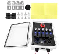 FackLOxc Pre Compiled 5 Change Panel with USB Device Butt Flame IP67 Evaluated ABS Pen for Trucks Backpackers Boats
