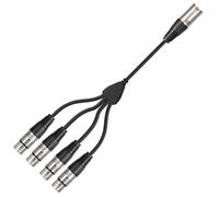 FackLOxc Professional 3Pin XLR Connectors Cable 1M 4F Metal Housing Studio Live Sound Systems Signals Transfer XLR Sound Cable
