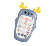 FackLOxc Rechargeable Kids Pretend Play Phone Deer Design Simulation Mobile Educational Toy with Nursery Rhymes for Toddler Simulation Toy for Kids
