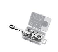 FackLOxc Reversible Ratcheting Wrenches, 8-10-12-13-14-17-19mm Two Direction Ratcheting Wrenches Multifunction Hand Tool Double End Ratchets Wrench
