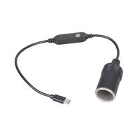 FackLOxc USB to 12VDC Adapters USB 5V Male to 12V Car Cigarettes Socket Female Power Converters Voltages Converters Car Cigarettes Adapters