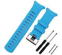 FACL Men's silicone watch strap compatible with Suunto D4 D4i Outdoor Sports diving Women's rubber watch band wristband bracelet Buckle (Blue)