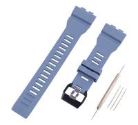 FACLE 16mm men's resin watch strap accessory pin buckle compatible with Casio G-shock GBD800 GBA800 GMA-B800 GMD-B800 sports rubber watch band women's wristband bracelet (Grey)