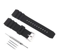 FACLE Men's silicone watch strap accessories Replacement Fit for casio MDV106-1A AMW320R AMW320D 200 M WR Outdoor sports rubber watch band Wristband bracelet (Black rubber)