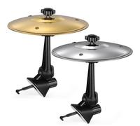 Facmogu 2Pack Car Drum Cymbal Air Vent, Gold & Silver Car Symbol Drum for Car Vent, Quirky Gift for Road Trips, Clip-On Design for Easy Installation and Rugged, Universal Fit Compact Vehicle Accessory