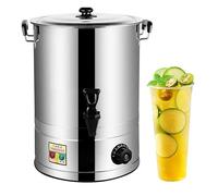 FAcoLL 20L/30L/40L Commercial Catering Urn, Hot Water Boiler Dispenser, Soup Kettle Buffet Warming Pot, 30-110°C temperature control knob, Electric Boiling Water Bucket 30L with-faucet