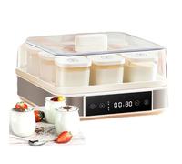 FAcoLL Yogurt Maker, Automatic Digital Yoghurt Maker with Adjustable Temperature & Time Control, Fermentation Machine with 9pcs Glass Jars, for Yoghurt Dough Natto Rice Wine