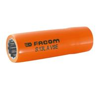 Facom 1/2" Drive 1000v Insulated Bi Hexagon Deep Metric Socket 1/2" 13mm