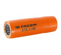 Facom 1/2" Drive 1000v Insulated Bi Hexagon Deep Metric Socket
