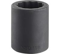 Facom 1/2" Drive Impact Socket NSD.19B - 12-Point 19 mm - Pack of 1