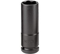 FACOM 1/2 Inch Impact Socket Spanner Hexagonal Long, SW 32 mm Convex Profile, Pack of 1, NSB.32