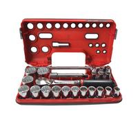 Facom 1/2in Drive 12-Point Detection Box Socket Set, 22 Piece