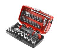 Facom 1/4in Drive Metric Nano Socket Set 38 Piece Standard Length FCMRLNANO1
