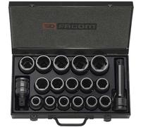 Facom 16 Piece 3/4" Drive Hexagon Impact Socket Set Metric