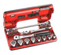 Facom JL.DBOX501 3/8in Drive Metric Socket Detection Box 18 Piece