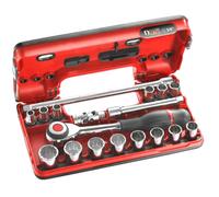 Facom 18 Piece 3/8" Drive Bi Hex Socket Set Metric in Detection Box