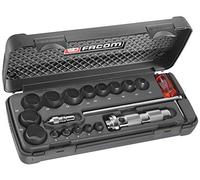 FACOM - 18-Piece Joint Die Cutter Set - 245.J1A - Production of Circular Joints - Composition for Joint Cutting up to 30 mm - Die-Cutter and Compass - Several Dimensions
