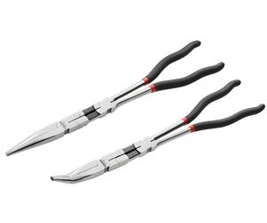Facom 185.2L 2 Piece Extra Long Reach Half Round Plier Set 340mm Long Pliers