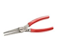 Facom 188A.20G Plate Nose Pliers with Carved PVC Handle, Red, 200 mm