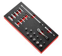 Facom 24 Piece 1/4" Drive Locking Socket Set Imperial in Module Tray